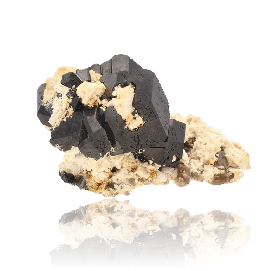 Get your Schorl Black Tourmaline with Feldspar online now or in store at Forever Gems in Franschhoek, South Africa