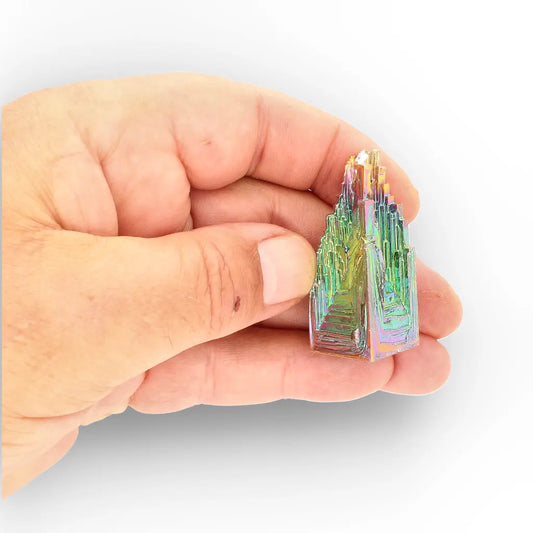 Bismuth Metal Crystal – Rainbow Oxidised Geometric Specimen