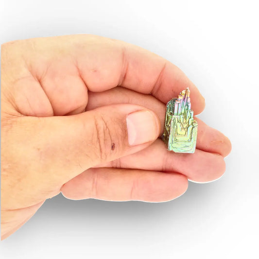 Colour Shift Bismuth Crystal – Iridescent Geometric Formation
