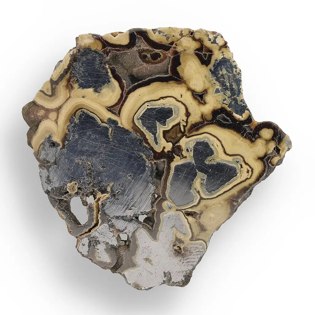 Get your Small Museum-Quality Olkusz Schalenblende: Polished Sphalerite, Galena, Marcasite Ore Specimen online now or in store at Forever Gems in Franschhoek, South Africa