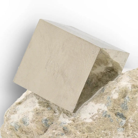 Get your Pyrite Cube on Matrix Navajun Spain Specimen online now or in store at Forever Gems in Franschhoek, South Africa