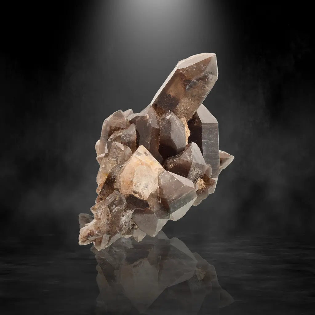 Get your Smoky Quartz Points with Fiery Red Hematite Veins online now or in store at Forever Gems in Franschhoek, South Africa