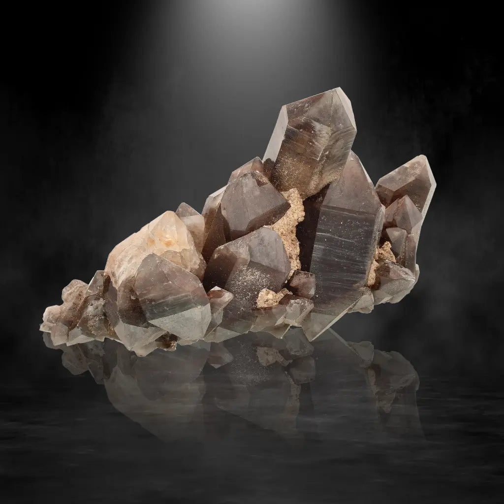 Get your Smoky Quartz Points with Fiery Red Hematite Veins online now or in store at Forever Gems in Franschhoek, South Africa