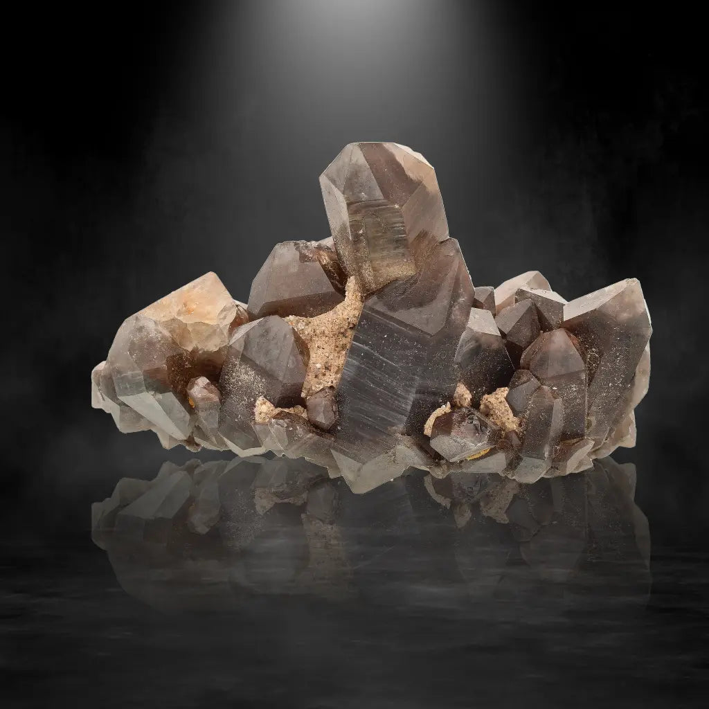 Get your Smoky Quartz Points with Fiery Red Hematite Veins online now or in store at Forever Gems in Franschhoek, South Africa