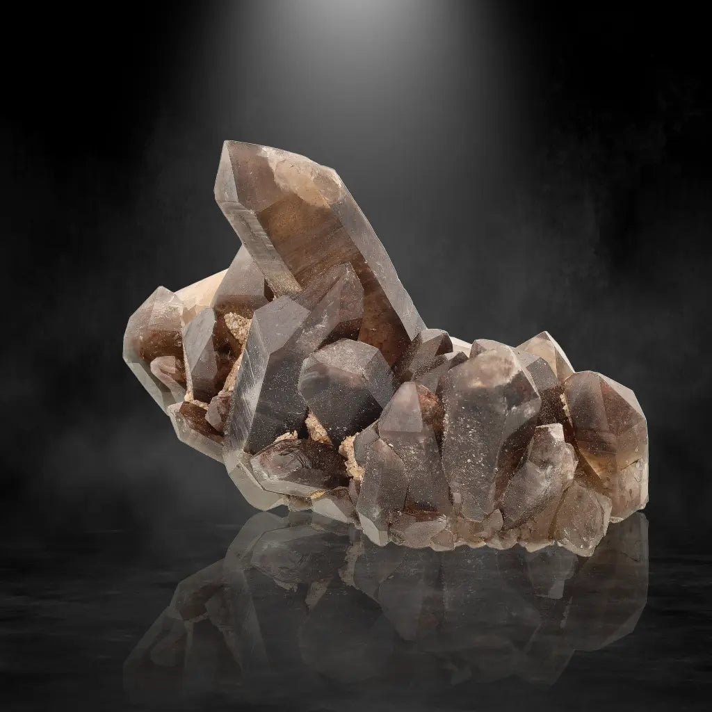 Get your Smoky Quartz Points with Fiery Red Hematite Veins online now or in store at Forever Gems in Franschhoek, South Africa