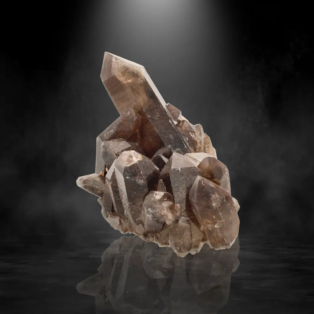 Get your Smoky Quartz Points with Fiery Red Hematite Veins online now or in store at Forever Gems in Franschhoek, South Africa