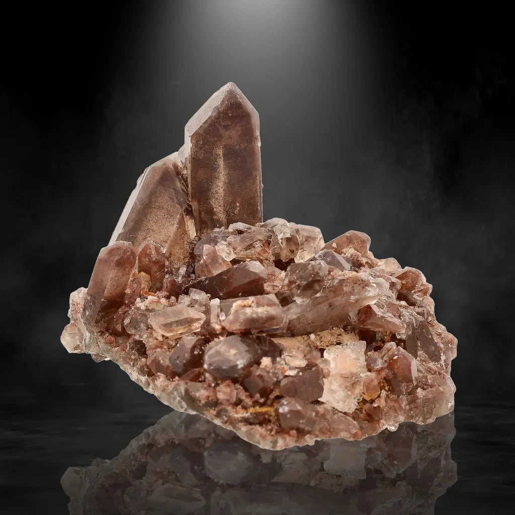 Get your Smoky Quartz Crystal Cluster with Hematite Coloration online now or in store at Forever Gems in Franschhoek, South Africa