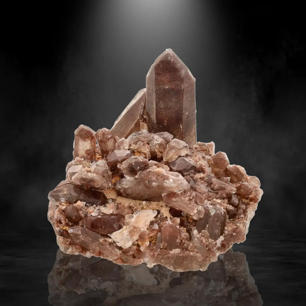Get your Smoky Quartz Crystal Cluster with Hematite Coloration online now or in store at Forever Gems in Franschhoek, South Africa