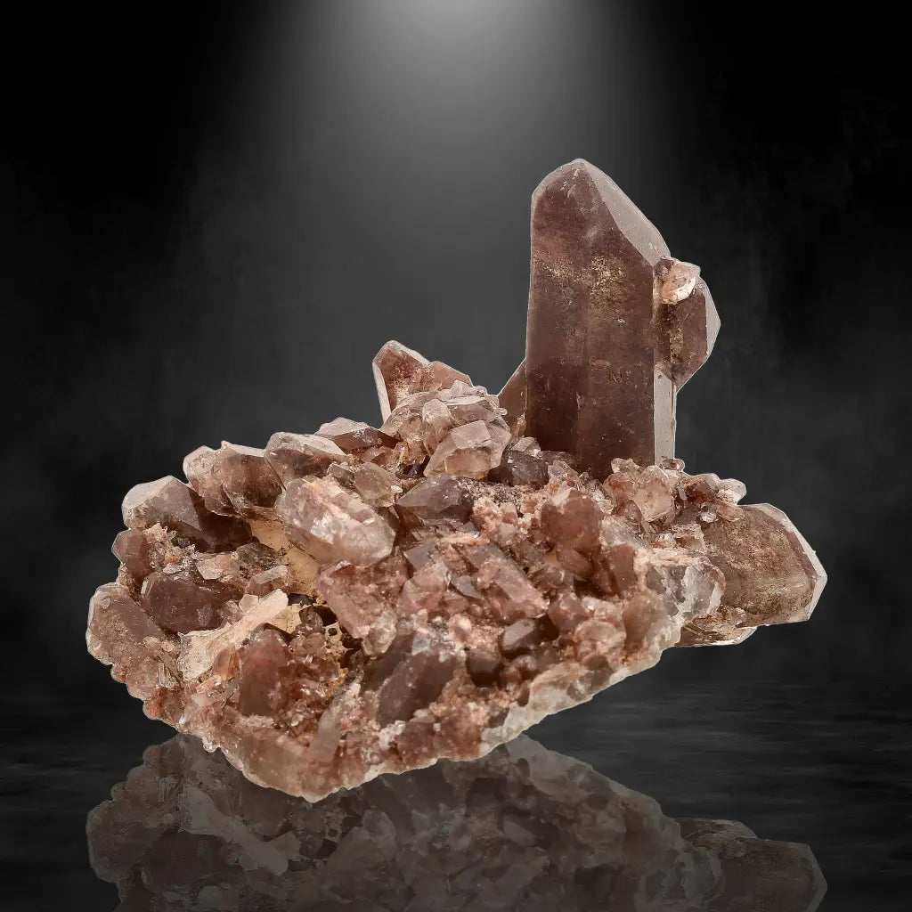 Get your Smoky Quartz Crystal Cluster with Hematite Coloration online now or in store at Forever Gems in Franschhoek, South Africa