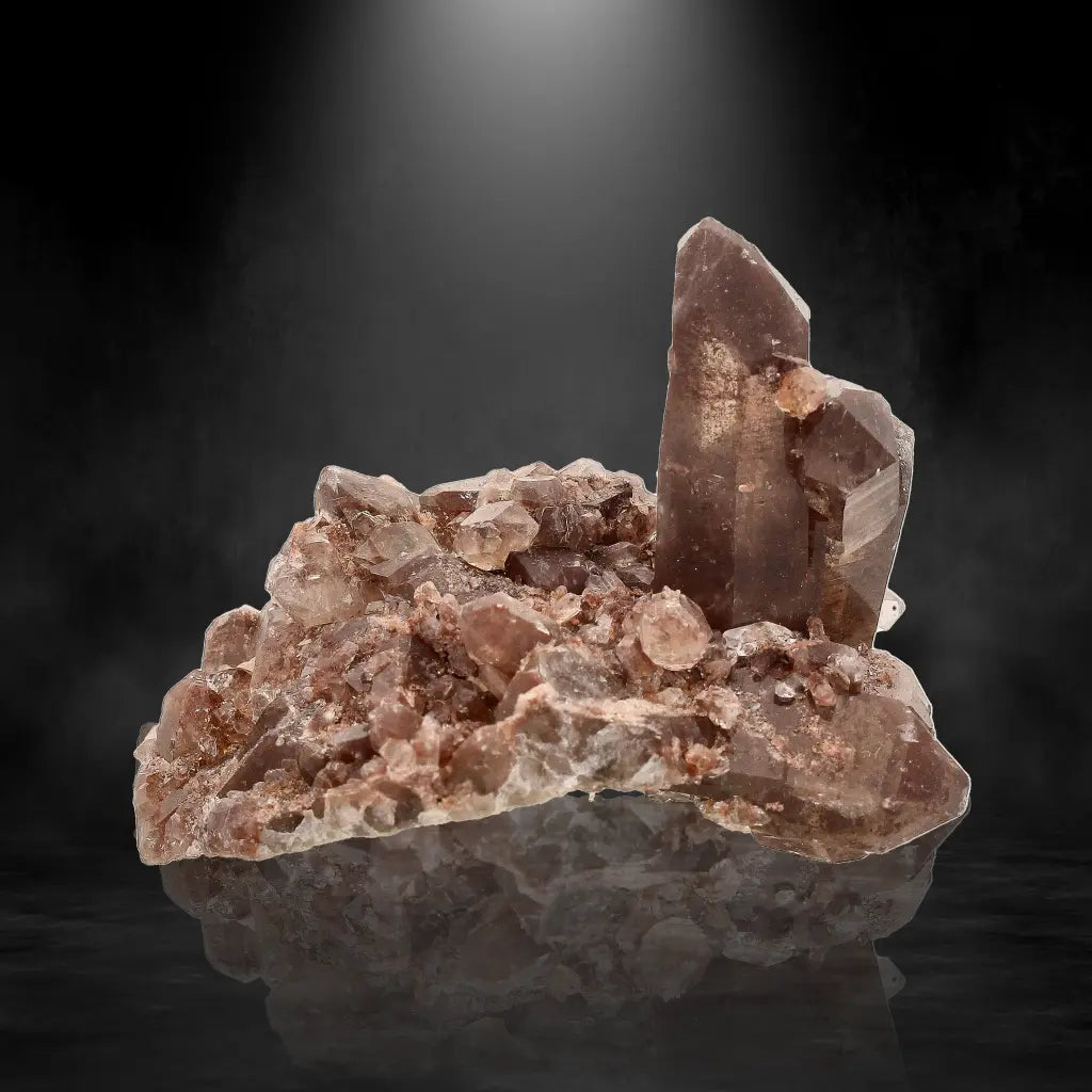 Get your Smoky Quartz Crystal Cluster with Hematite Coloration online now or in store at Forever Gems in Franschhoek, South Africa