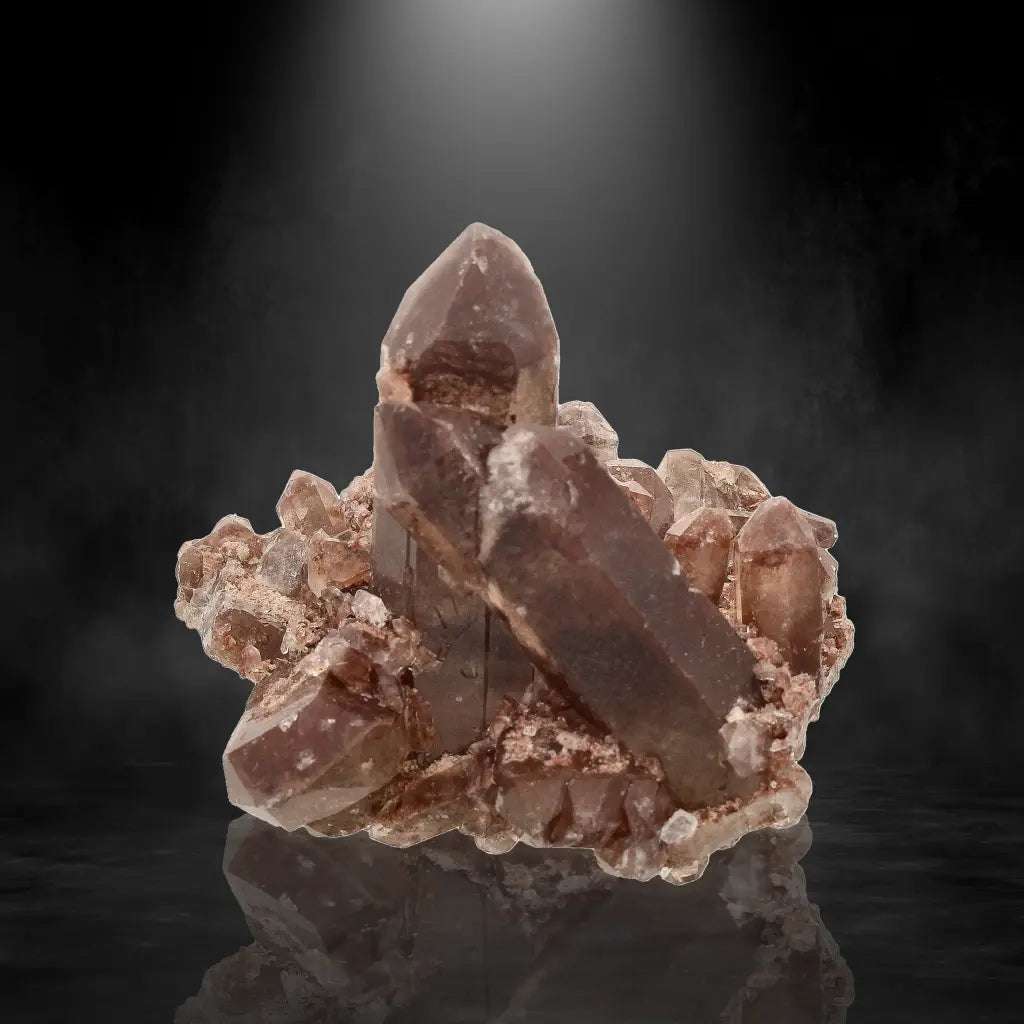 Get your Smoky Quartz Crystal Cluster with Hematite Coloration online now or in store at Forever Gems in Franschhoek, South Africa