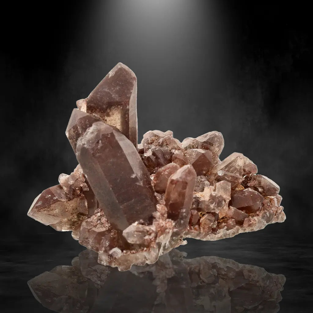 Get your Smoky Quartz Crystal Cluster with Hematite Coloration online now or in store at Forever Gems in Franschhoek, South Africa