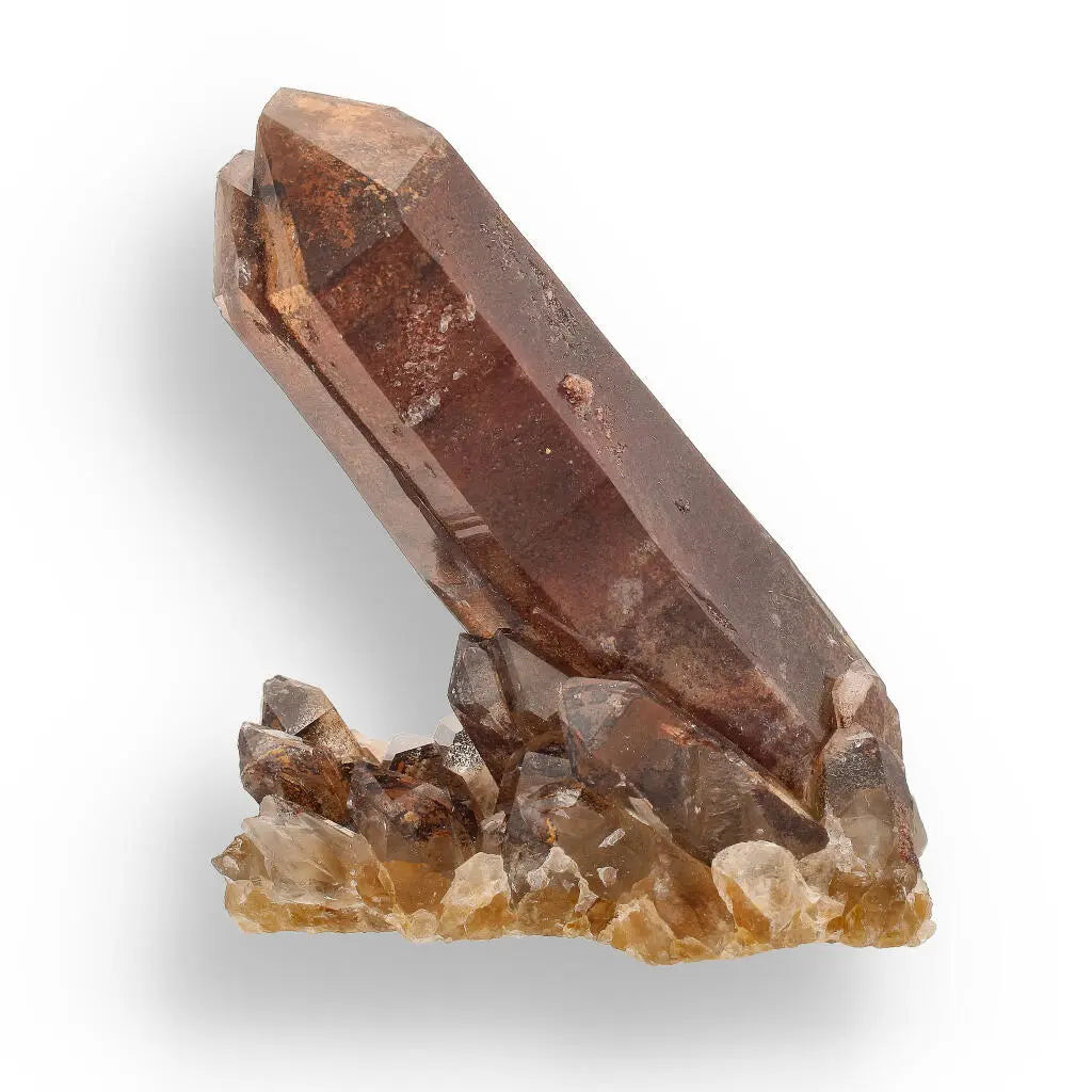 Get your Unique Hematite-Coated Smoky Quartz Cluster from Namaqualand online now or in store at Forever Gems in Franschhoek, South Africa