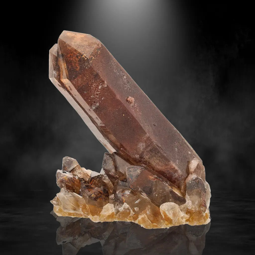 Get your Unique Hematite-Coated Smoky Quartz Cluster from Namaqualand online now or in store at Forever Gems in Franschhoek, South Africa