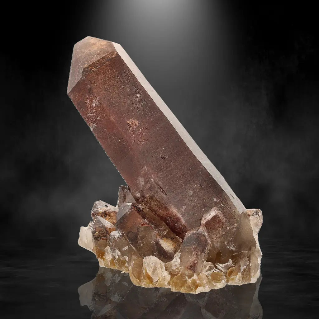 Get your Unique Hematite-Coated Smoky Quartz Cluster from Namaqualand online now or in store at Forever Gems in Franschhoek, South Africa