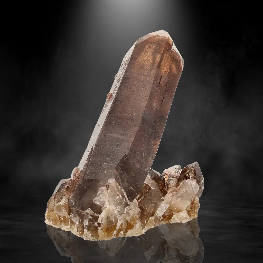 Get your Unique Hematite-Coated Smoky Quartz Cluster from Namaqualand online now or in store at Forever Gems in Franschhoek, South Africa