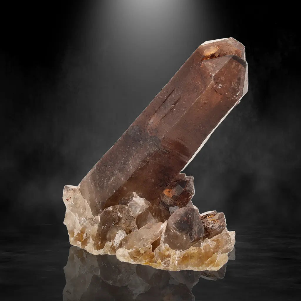 Get your Unique Hematite-Coated Smoky Quartz Cluster from Namaqualand online now or in store at Forever Gems in Franschhoek, South Africa