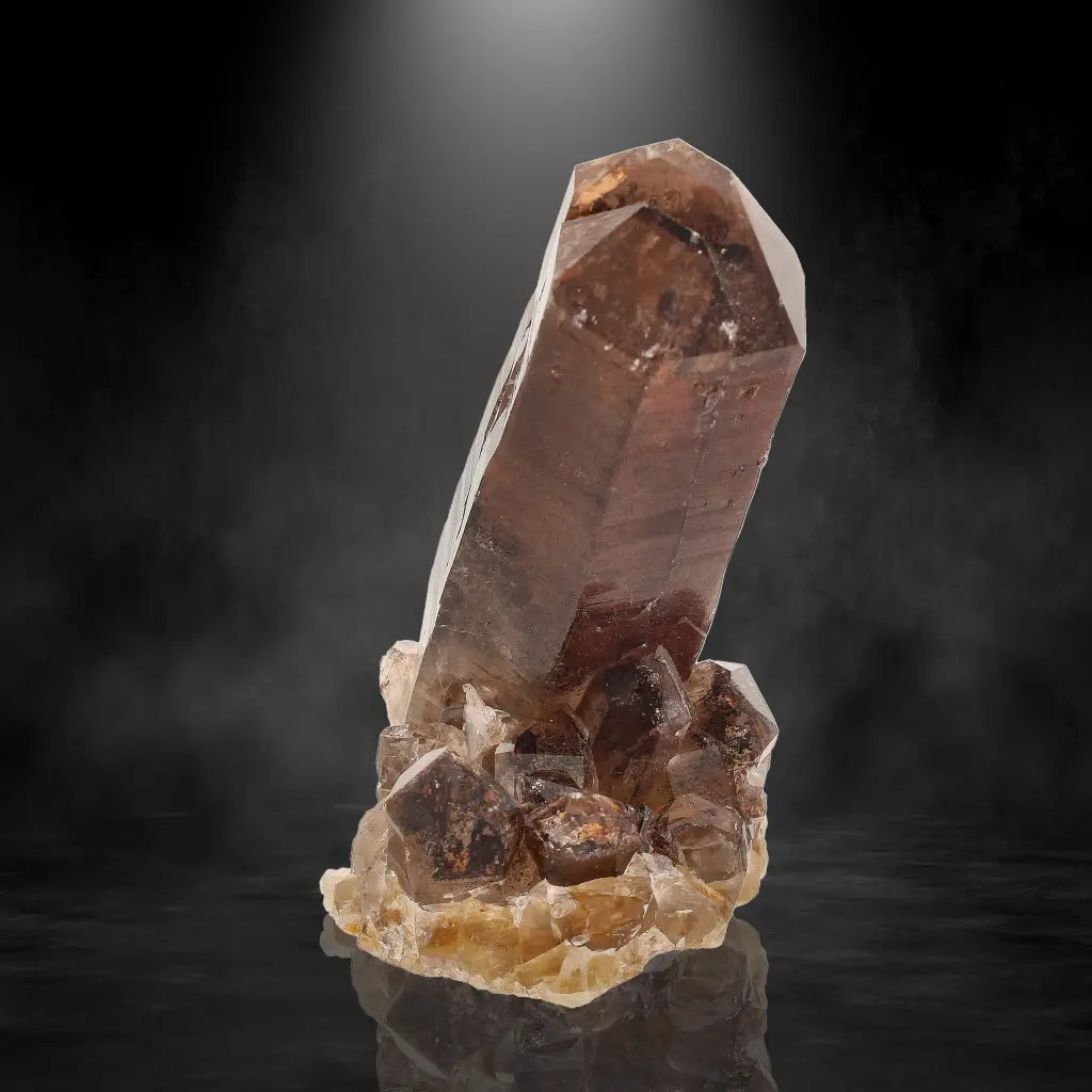 Get your Unique Hematite-Coated Smoky Quartz Cluster from Namaqualand online now or in store at Forever Gems in Franschhoek, South Africa