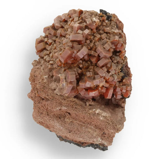 Get your Vanadinite Magic: Hexagonal Crimson Crystals on Matrix online now or in store at Forever Gems in Franschhoek, South Africa