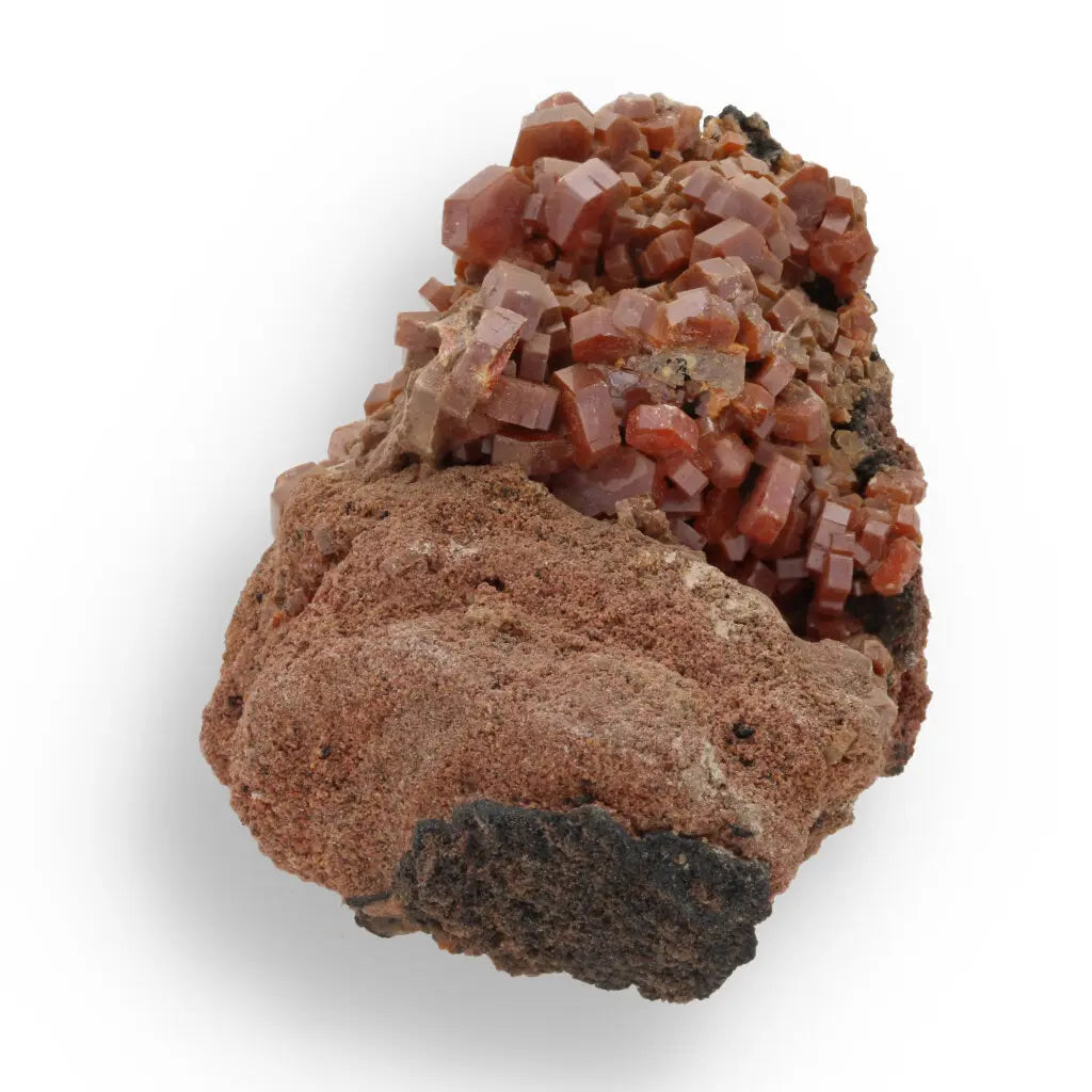 Get your Vanadinite Magic: Hexagonal Crimson Crystals on Matrix online now or in store at Forever Gems in Franschhoek, South Africa