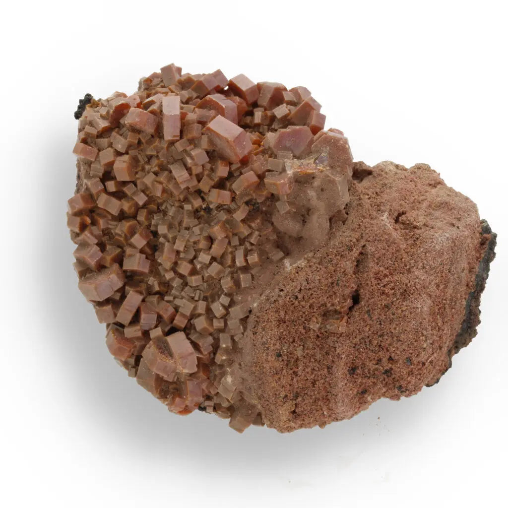 Get your Vanadinite Magic: Hexagonal Crimson Crystals on Matrix online now or in store at Forever Gems in Franschhoek, South Africa