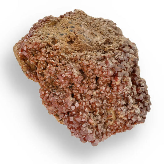 Get your Vanadinite Spark: Deep Red Crystals on Rustic Matrix online now or in store at Forever Gems in Franschhoek, South Africa