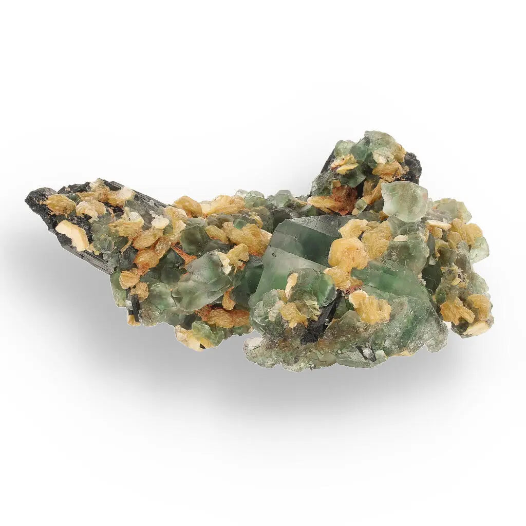 Get your Fluorite, Muscovite and Tourmaline Cluster from Erongo online now or in store at Forever Gems in Franschhoek, South Africa
