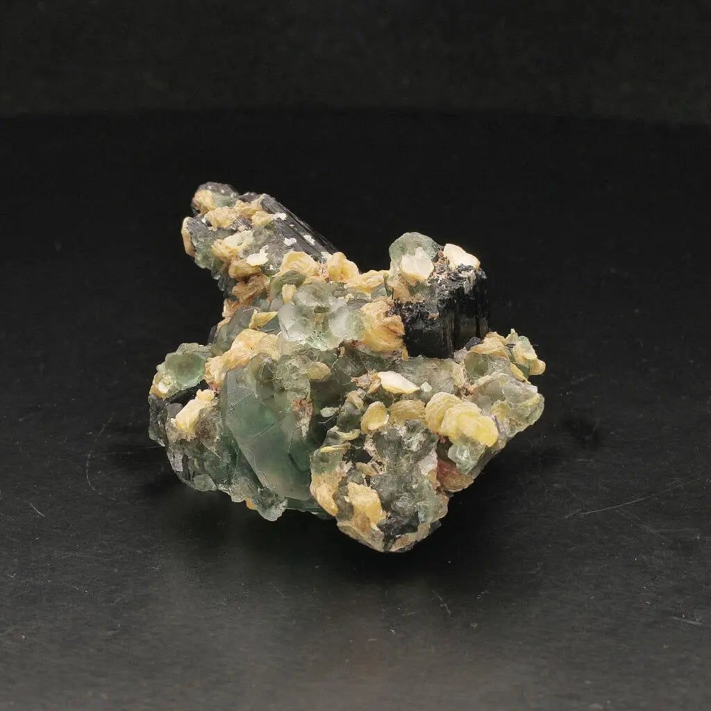 Get your Fluorite, Muscovite and Tourmaline Cluster from Erongo online now or in store at Forever Gems in Franschhoek, South Africa