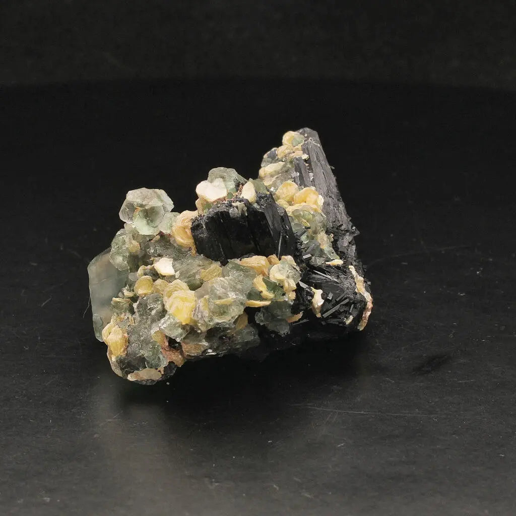 Get your Fluorite, Muscovite and Tourmaline Cluster from Erongo online now or in store at Forever Gems in Franschhoek, South Africa