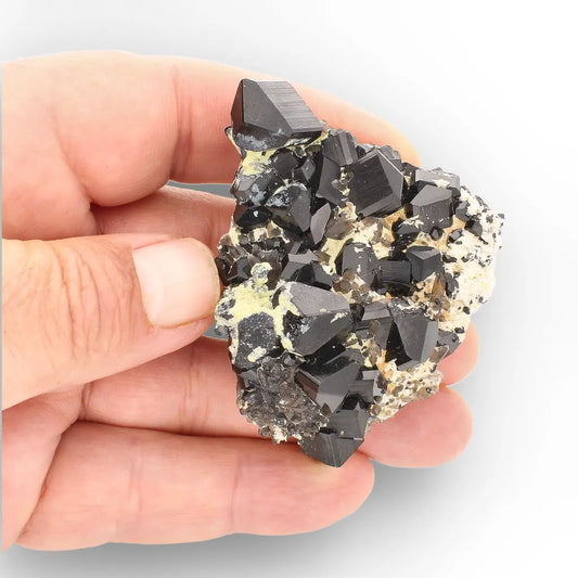 Black Tourmaline on Feldspar from Namibia