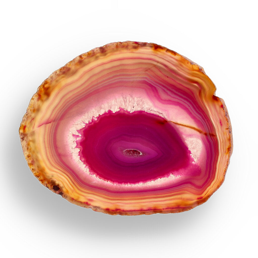 Get your Pink Dyed Agate Slice – Slice of Sweet Serenity online now or in store at Forever Gems in Franschhoek, South Africa