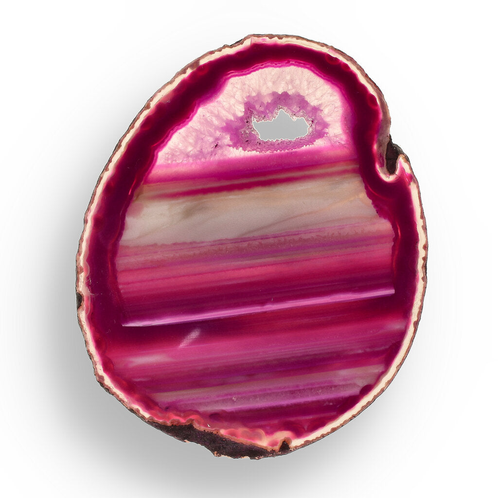 Get your Pink Dyed Agate Slice – Nature’s Candy Rock online now or in store at Forever Gems in Franschhoek, South Africa