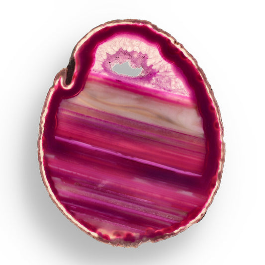 Get your Pink Dyed Agate Slice – Nature’s Candy Rock online now or in store at Forever Gems in Franschhoek, South Africa