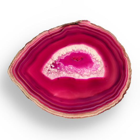 Get your Pink Dyed Agate Slice – Pop of Pink Power online now or in store at Forever Gems in Franschhoek, South Africa