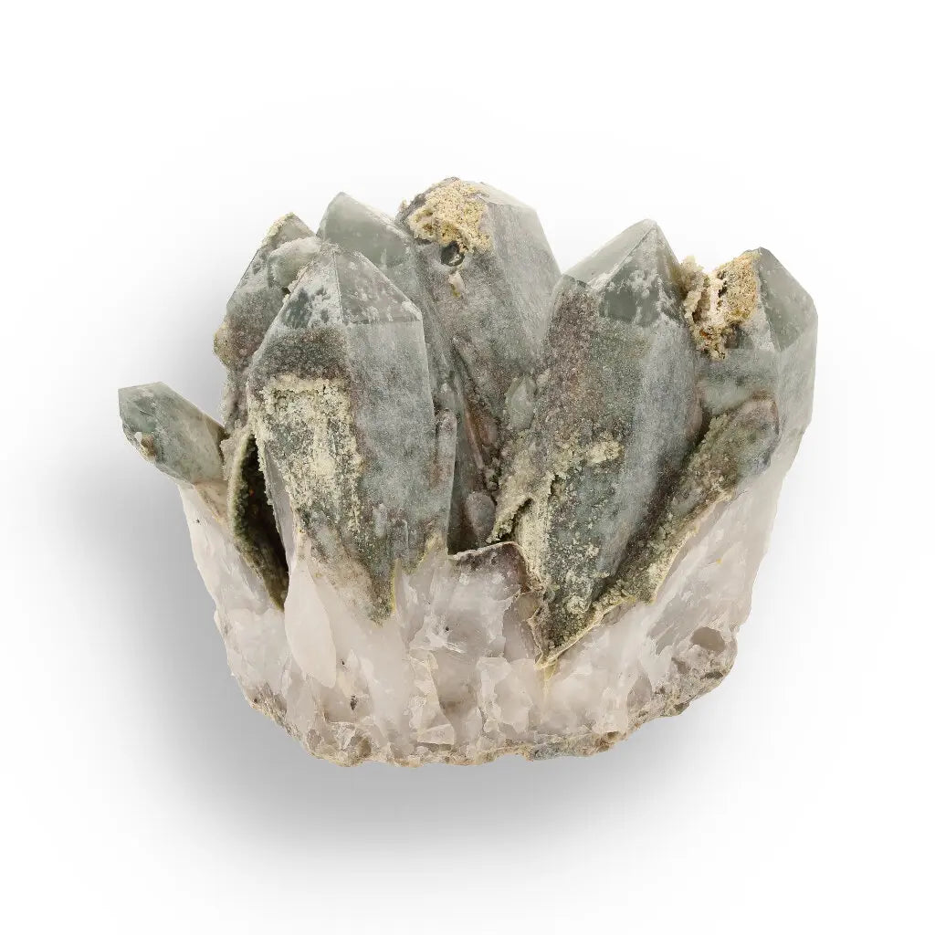 Get your Chlorite Included Quartz Phantom Crystal Cluster online now or in store at Forever Gems in Franschhoek, South Africa
