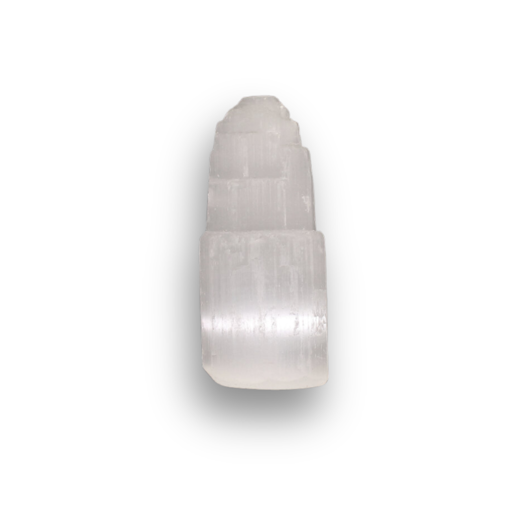Get your Satin Spar Tower – 6cm Glow of Calm online now or in store at Forever Gems in Franschhoek, South Africa