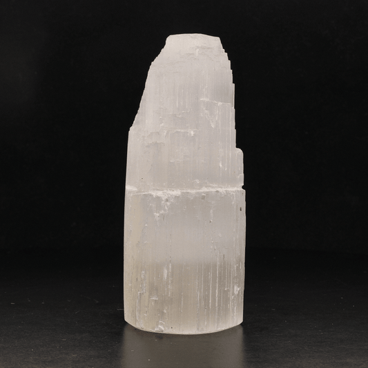 Get your Satin Spar Tower – 10cm Peaceful Energy Pillar online now or in store at Forever Gems in Franschhoek, South Africa