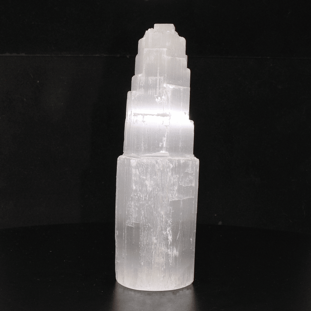 Get your Satin Spar Tower – 15cm Light Beam of Serenity online now or in store at Forever Gems in Franschhoek, South Africa