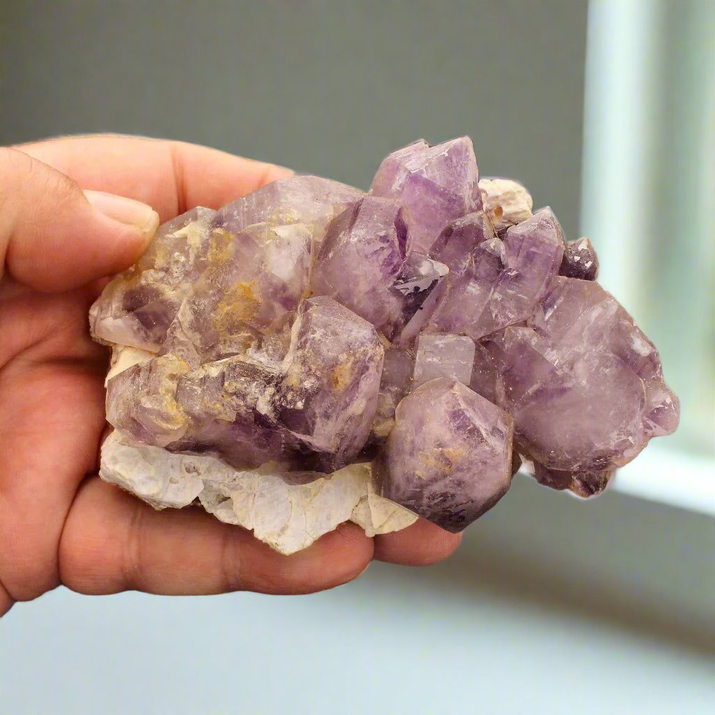 Get your Amethyst Quartz Cluster on Matrix online now or in store at Forever Gems in Franschhoek, South Africa