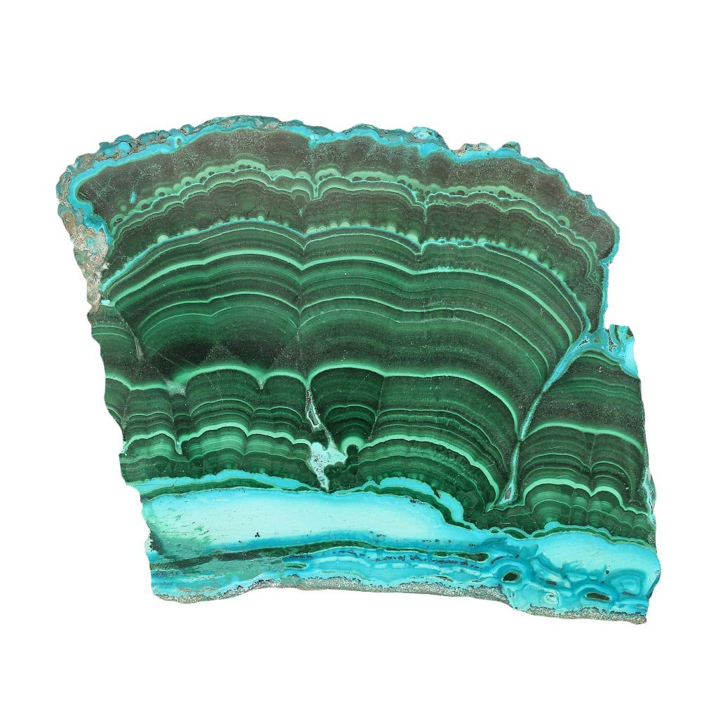 Get your Banded Malachite Slice With Chrysocolla (Malacholla) online now or in store at Forever Gems in Franschhoek, South Africa