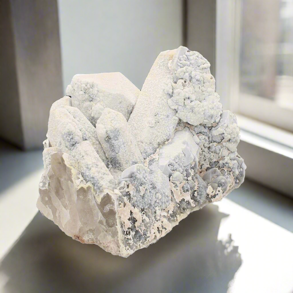 Get your Calcite Coated Smoky Quartz Cluster online now or in store at Forever Gems in Franschhoek, South Africa