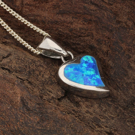 Get your Cupid's Fire: Heart Synthetic Opal Necklace online now or in store at Forever Gems in Franschhoek, South Africa