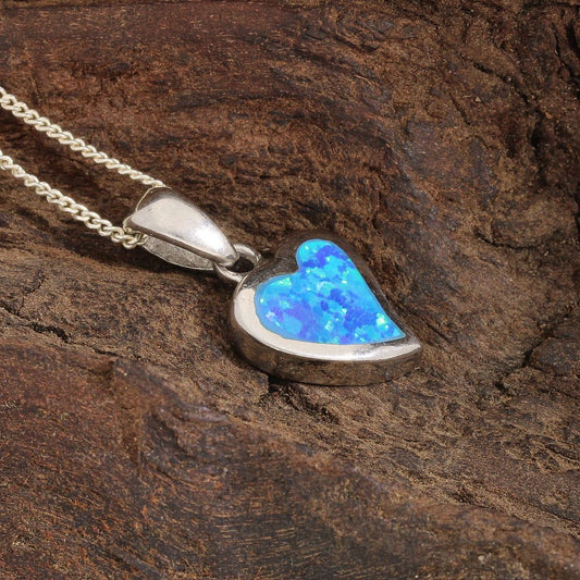 Get your Cupid's Fire: Heart Synthetic Opal Necklace online now or in store at Forever Gems in Franschhoek, South Africa