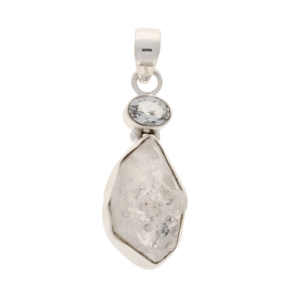 Buy your Earth & Sky: Herkimer & Blue Topaz Necklace online now or in store at Forever Gems in Franschhoek, South Africa