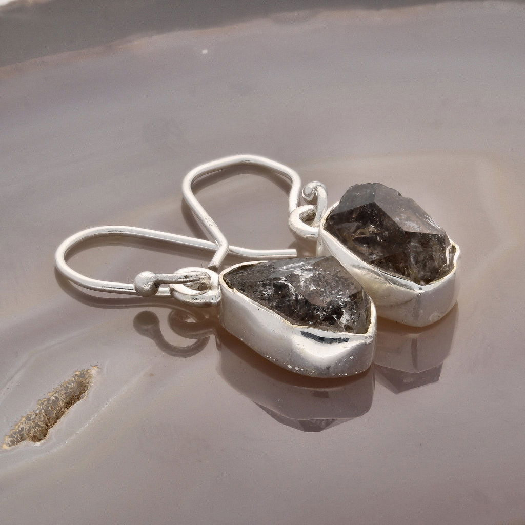 Buy your Earthly Beauty: Rough Herkimer Diamond Drop Earrings online now or in store at Forever Gems in Franschhoek, South Africa