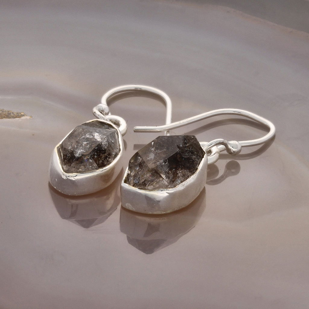 Buy your Earthly Beauty: Rough Herkimer Diamond Drop Earrings online now or in store at Forever Gems in Franschhoek, South Africa