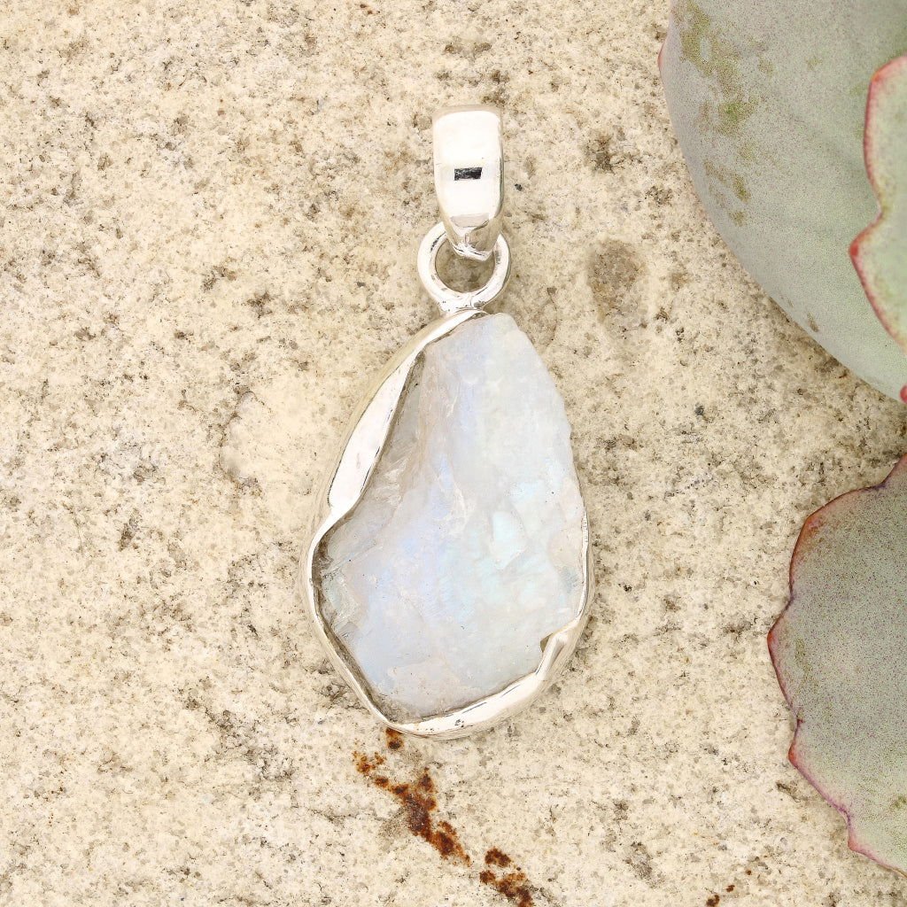 Get your Elemental Aura Rough Moonstone Necklace online now or in store at Forever Gems in Franschhoek, South Africa