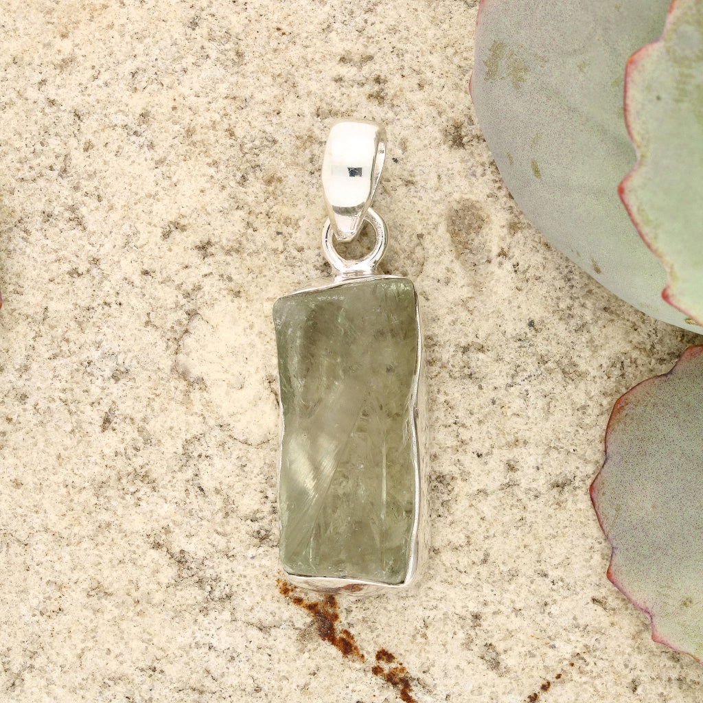 Get your Elemental Aura Rough Prasiolite Necklace online now or in store at Forever Gems in Franschhoek, South Africa