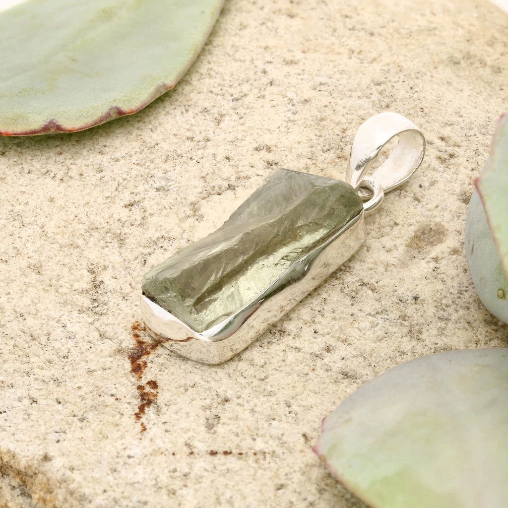 Get your Elemental Aura Rough Prasiolite Necklace online now or in store at Forever Gems in Franschhoek, South Africa