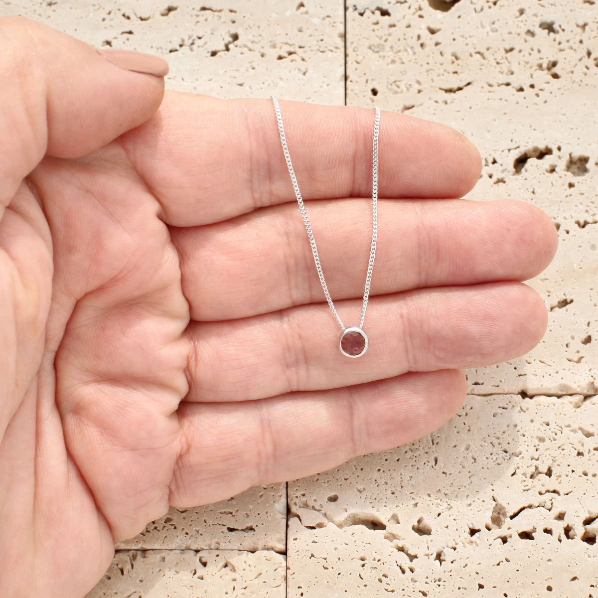 Get your Rosy Dawn Natural Pink Tourmaline Tube Set Slider Necklace online now or in store at Forever Gems in Franschhoek, South Africa